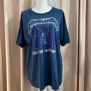 Blue Metallica Ride The Lightening Band T-Shirt